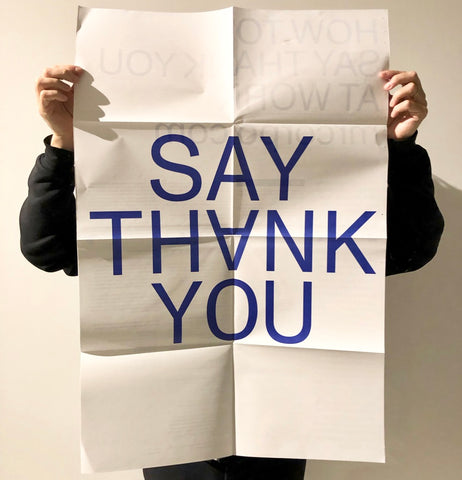 HOW TO SAY THANK YOU (LIMITED EDITION POSTER)