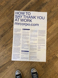HOW TO SAY THANK YOU (LIMITED EDITION POSTER)