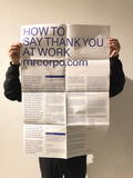 HOW TO SAY THANK YOU (LIMITED EDITION POSTER)